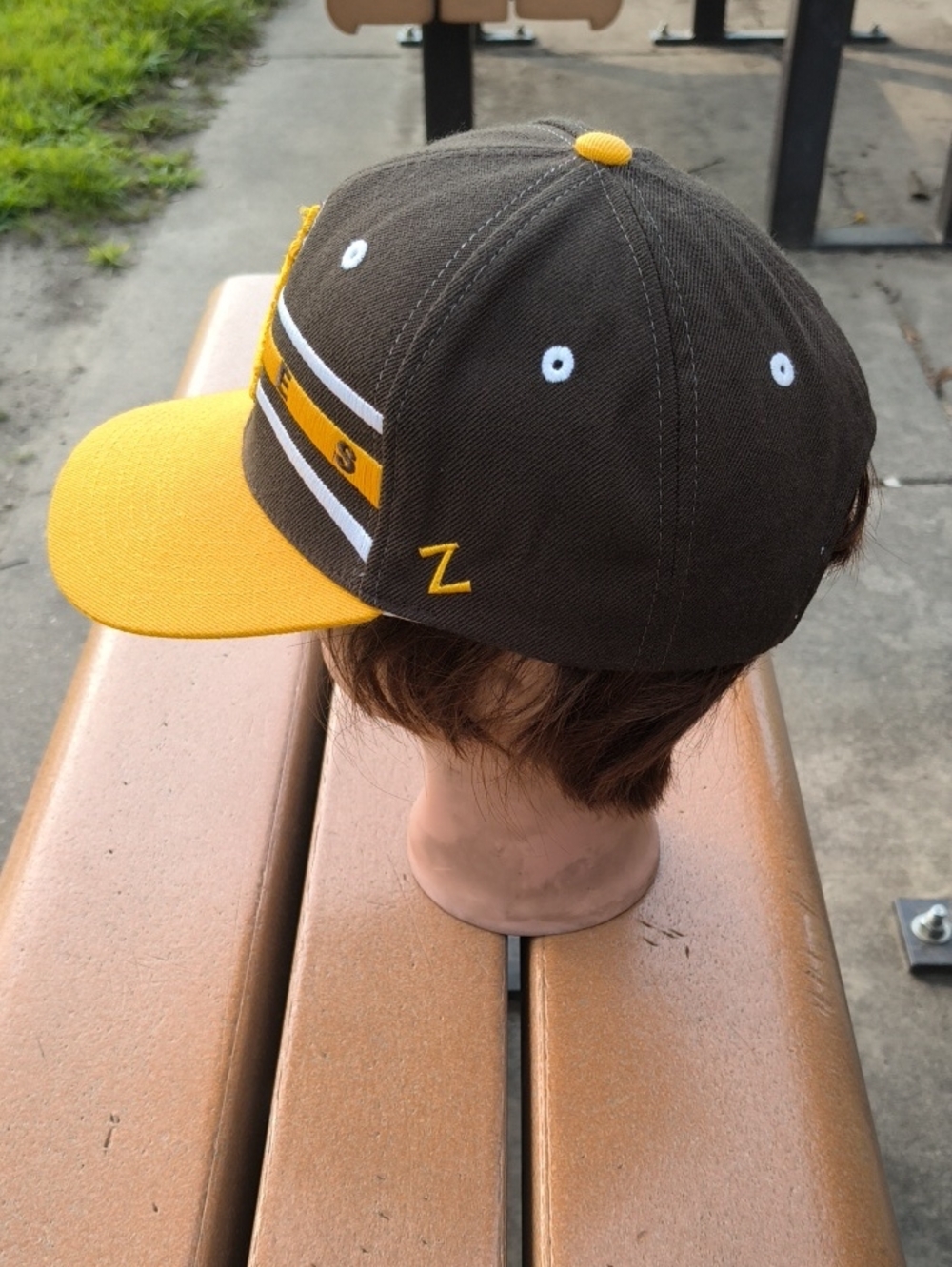 Ncaa Wyoming Cowboys Front Runner Dark Brown/Chocolate Snapback Cap Hat View 3